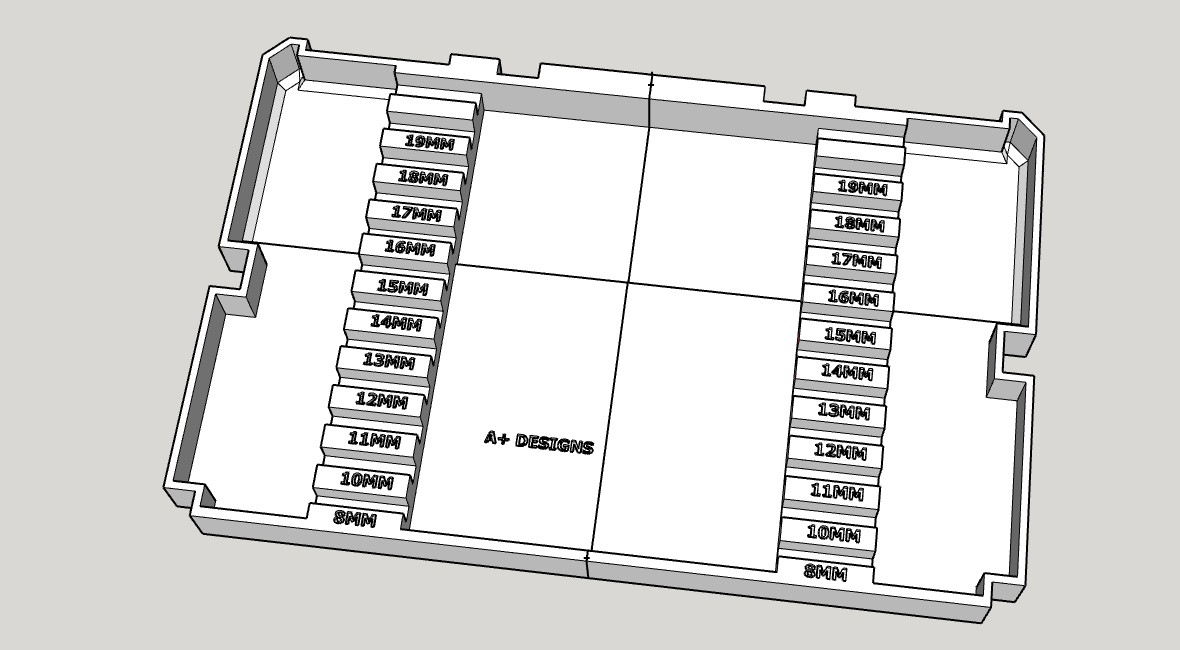 Digital Download - Stubby Spanner holder for the 4 drawer packout