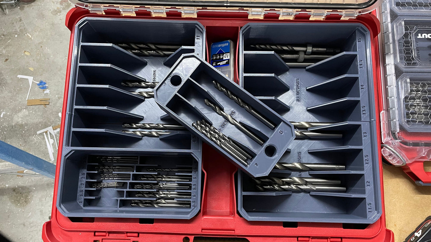 STL***Milwaukee Packout Deep organiser Metric Drill Bit holder for 48228435 or 48228430**DIGITAL DOWNLOAD