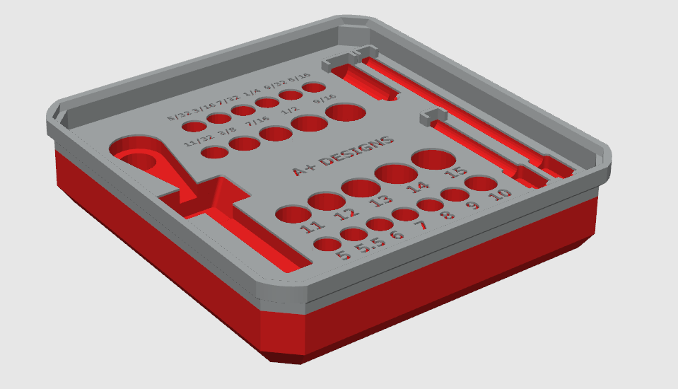 DIGITAL DOWNLOAD STL*** Milwaukee Compact Packout 4 bin 1/4 socket set 48-22-9004