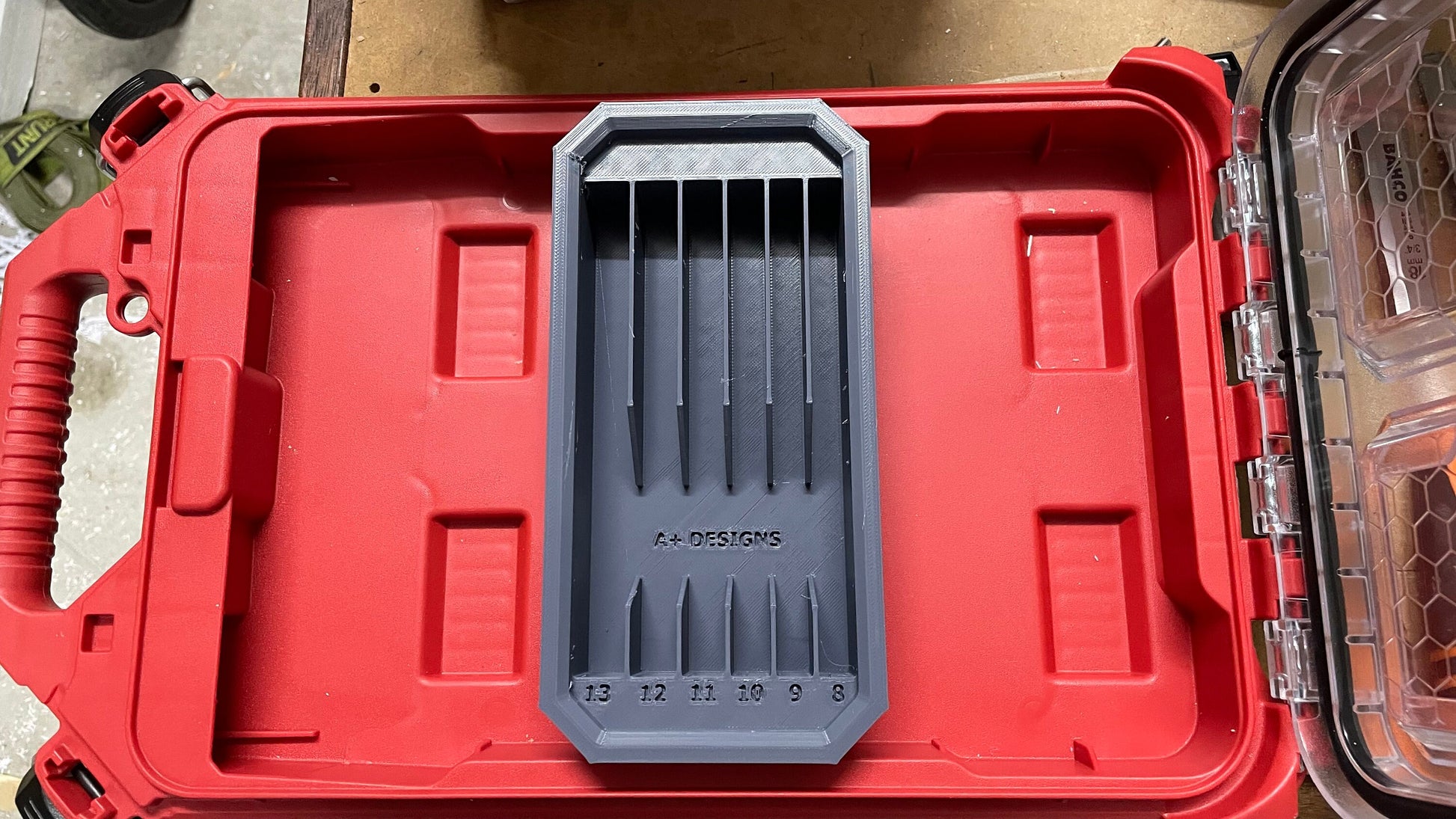 STL*** Milwaukee Packout Slim Bin Drill bit holder 8-13mm STL ONLY