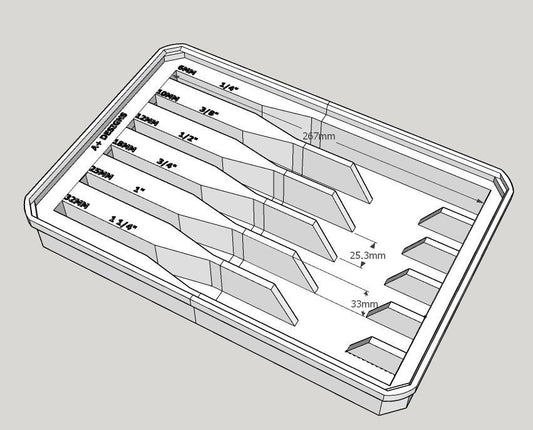 STL*** Milwaukee Packout Slim Bin Chisel set STL DOWNLOAD***