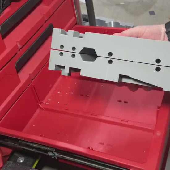 3D printed Packout insert for 3/8 Metric or/and SAE socket set for Milwaukee 3 DRAWER 48-22-8443