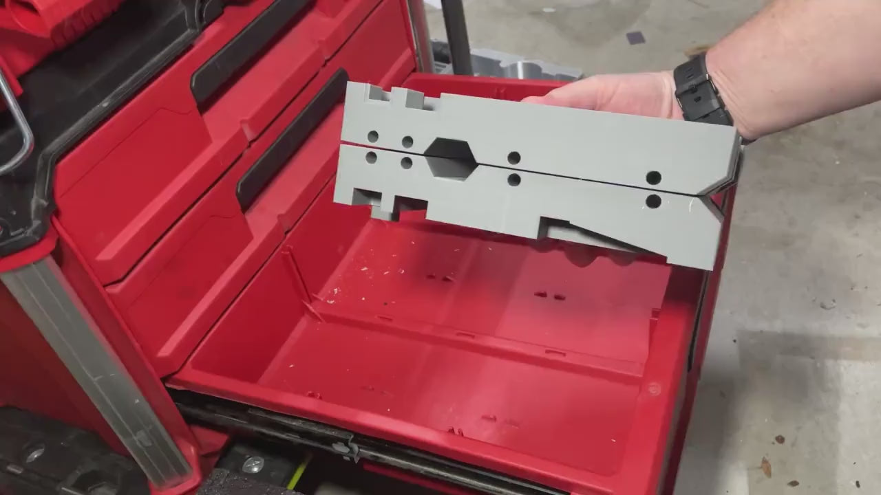 3D printed Packout insert for 3/8 Metric or/and SAE socket set for Milwaukee 3 DRAWER 48-22-8443