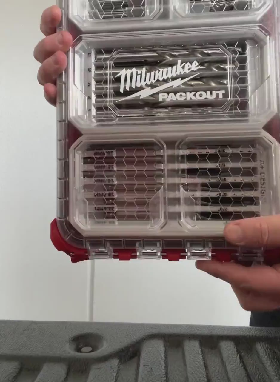 2 Milwaukee Packout slim bin dividers for Drill Bits in either Metric or Imperial